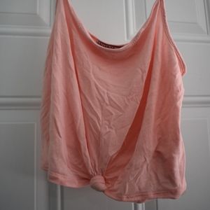 Soft Peach Knotted Crop Tank